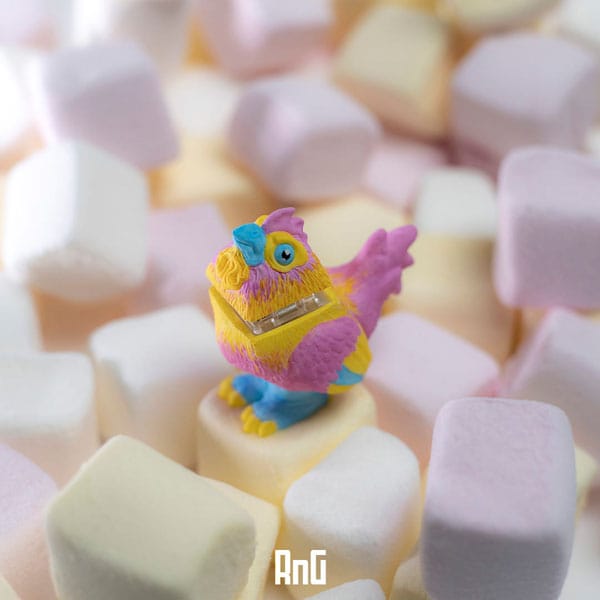 Candy pink and yellow keycap